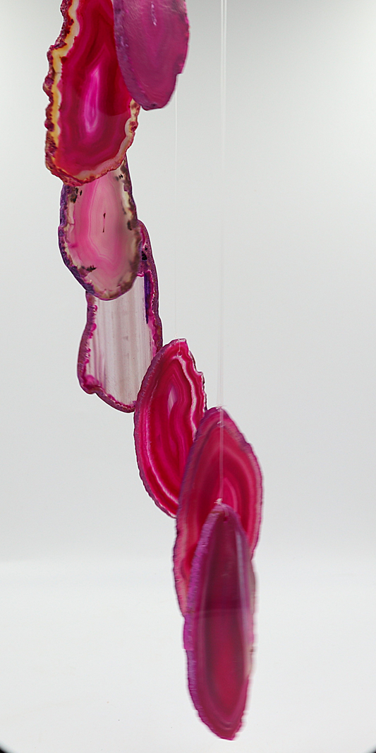 Agaat windgong Pink