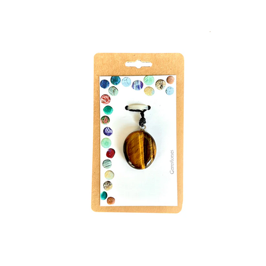 Pendant collier Tijgeroog goud