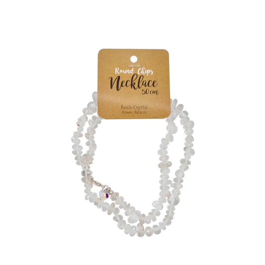 Splitcollier bergkristal